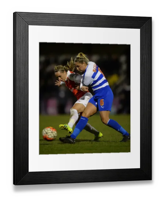 Framed Print : Battle of the Midfield: Jordan Nobbs vs. Kirsty McGee in Arsenal Ladies vs. Reading FC Women WSL 1 Clash
