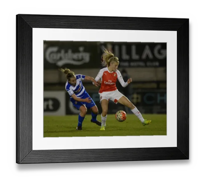 Framed Print : Battle of the Midfield: Leah Williamson vs. Rebecca Jane in Arsenal Ladies vs. Reading FC Women WSL Clash Framed Print : Battle of the Midfield: Leah Williamson vs. Rebecca Jane in Arsenal Ladies vs. Reading FC Women WSL Clash