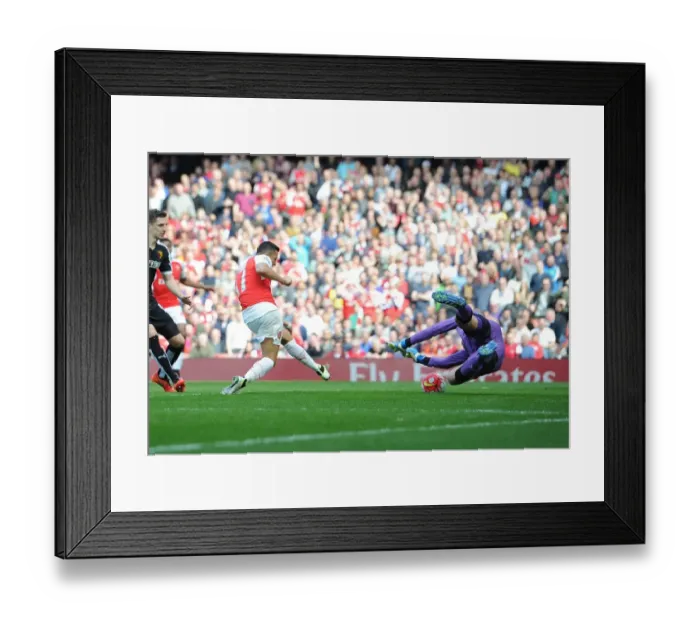 Framed Print : Alexis Sanchez's Stunning Goal: Arsenal vs. Watford, Premier League 2015-16