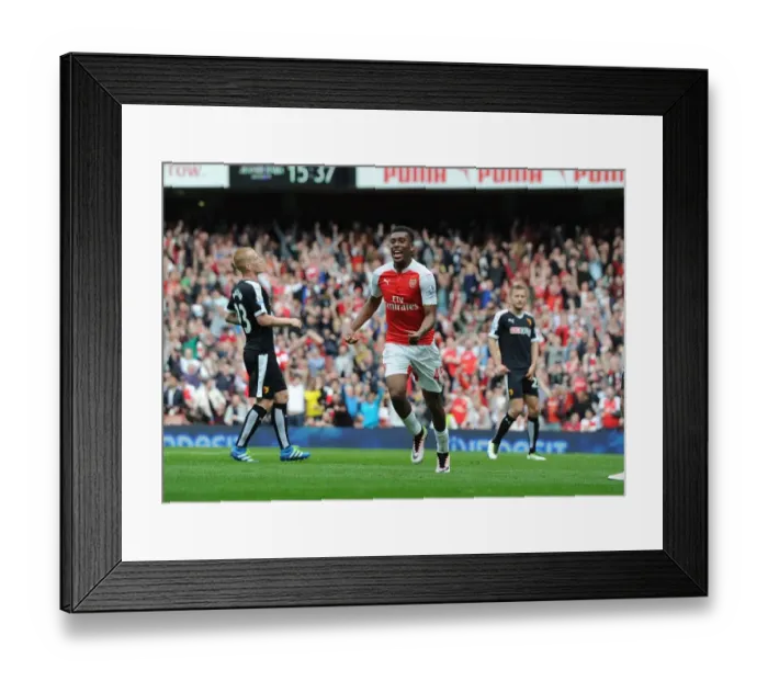 Framed Print : Alex Iwobi Scores His Second Goal: Arsenal's Victory Against Watford (April 2016)