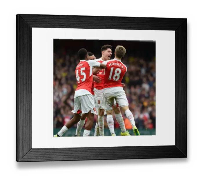 Framed Print : Arsenal's Triumph: Hector Bellerin's Game-Winning Goal vs. Watford (April 2016) Framed Print : Arsenal's Triumph: Hector Bellerin's Game-Winning Goal vs. Watford (April 2016)