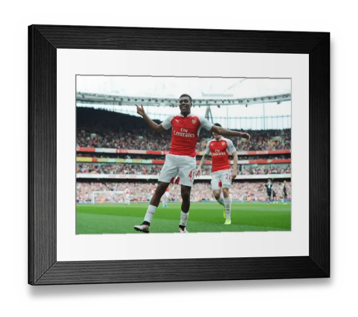 Framed Print : Alex Iwobi Scores His Second Goal: Arsenal's Victory Against Watford (April 2016) Framed Print : Alex Iwobi Scores His Second Goal: Arsenal's Victory Against Watford (April 2016)