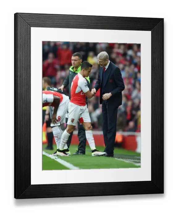 Framed Print : Arsene Wenger Bids Farewell: Alexis Sanchez's Last Game for Arsenal (vs. Watford, 2015-16)