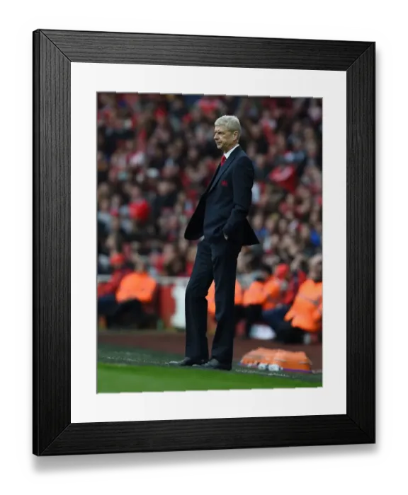 Framed Print : Arsene Wenger and Arsenal Face Off Against Watford in Premier League Clash (2015-16)