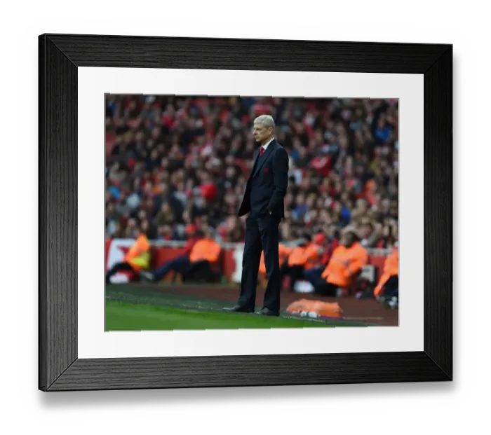 Framed Print : Arsene Wenger Leads Arsenal Against Watford in Premier League Clash (2015-16) Framed Print : Arsene Wenger Leads Arsenal Against Watford in Premier League Clash (2015-16)