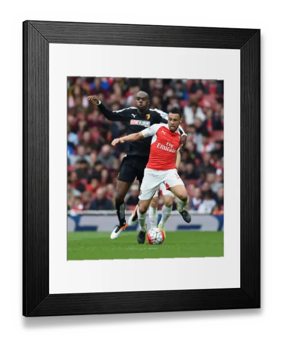 Framed Print : Coquelin vs. Nyom: A Battle of Strength and Determination in Arsenal vs. Watford (April 2016) Framed Print : Coquelin vs. Nyom: A Battle of Strength and Determination in Arsenal vs. Watford (April 2016)