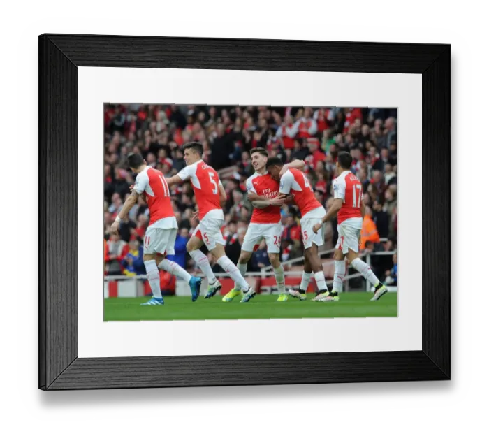 Framed Print : Arsenal's Bellerin and Iwobi Celebrate Goal Against Watford, Premier League 2015-16 Framed Print : Arsenal's Bellerin and Iwobi Celebrate Goal Against Watford, Premier League 2015-16