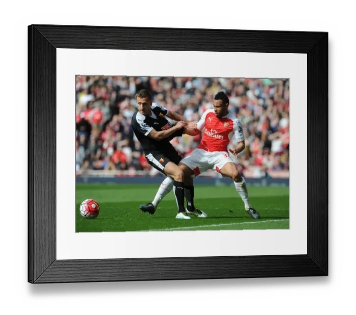 Framed Print : Coquelin vs. Abdi: Clash at Emirates - Arsenal vs. Watford, Premier League 2016