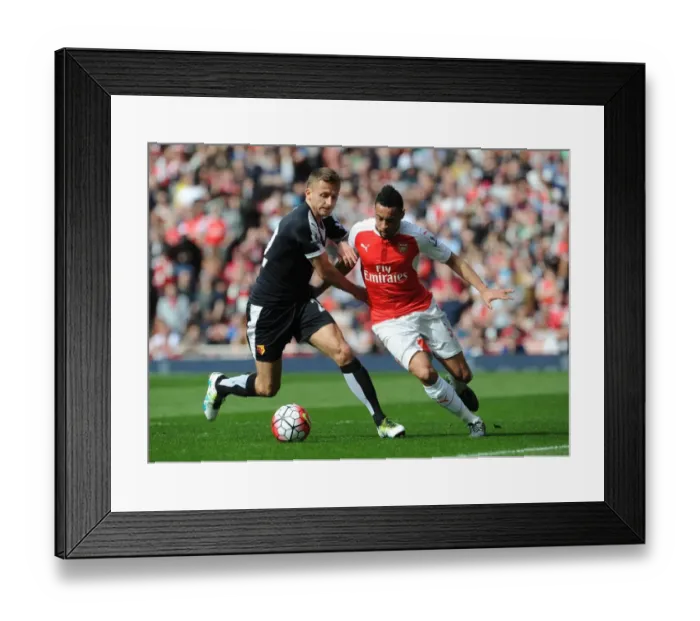Framed Print : Coquelin vs. Abdi: A Premier League Showdown at the Emirates