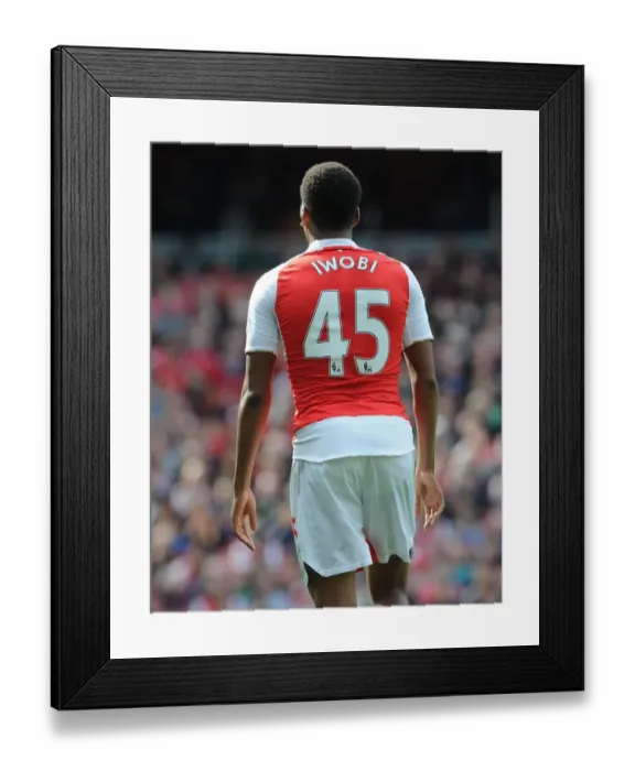 Framed Print : Alex Iwobi in Action: Arsenal vs. Watford, Premier League 2015-16
