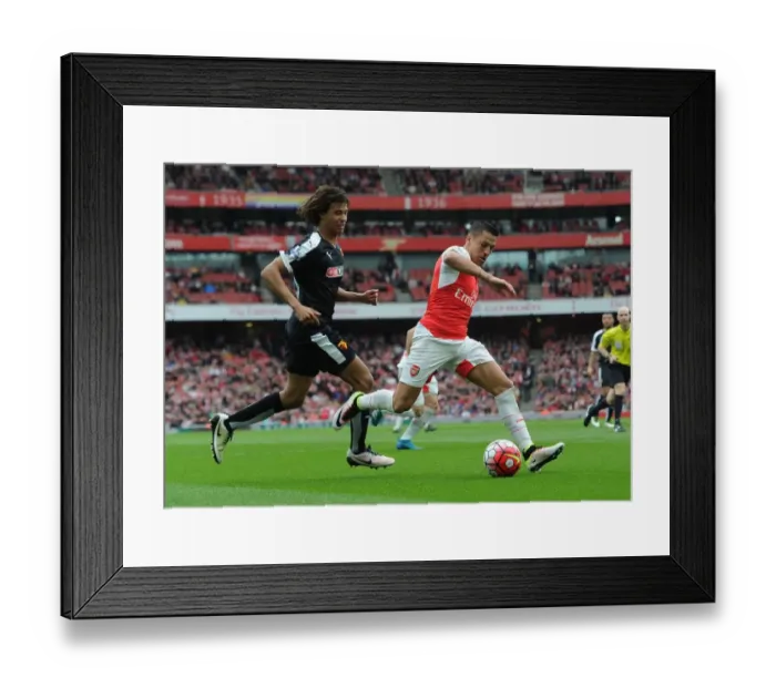 Framed Print : Clash of Stars: Alexis Sanchez vs. Nathan Ake in Intense Arsenal-Watford Showdown Framed Print : Clash of Stars: Alexis Sanchez vs. Nathan Ake in Intense Arsenal-Watford Showdown