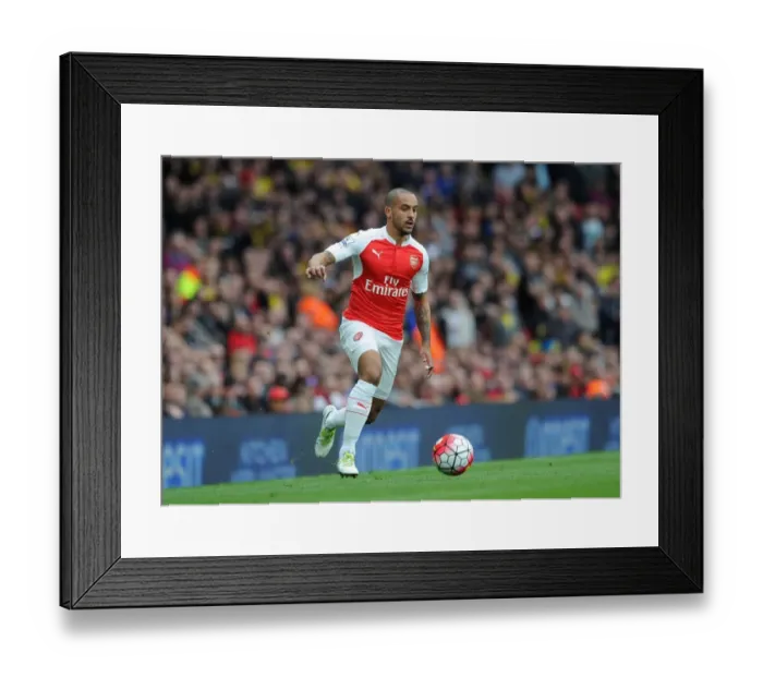 Framed Print : Theo Walcott in Action: Arsenal vs. Watford, Premier League 2015-16