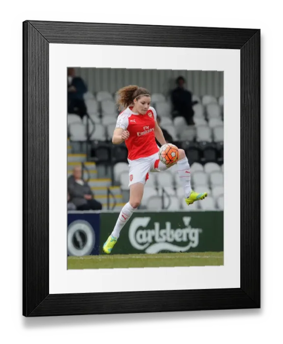 Framed Print : Dominique Janssen (Arsenal Ladies). Arsenal Ladies 2: 2 Notts County Ladies