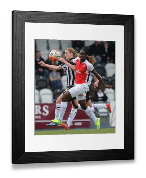 Framed Print : Asisat Oshoala (Arsenal Ladies) Sophie Bradley-Auckland (Notts County). Arsenal Ladies 2