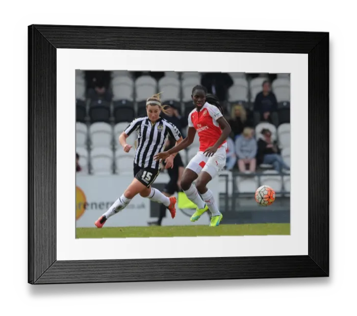 Framed Print : Asisat Oshoala (Arsenal Ladies) Amy Turner (Notts County)