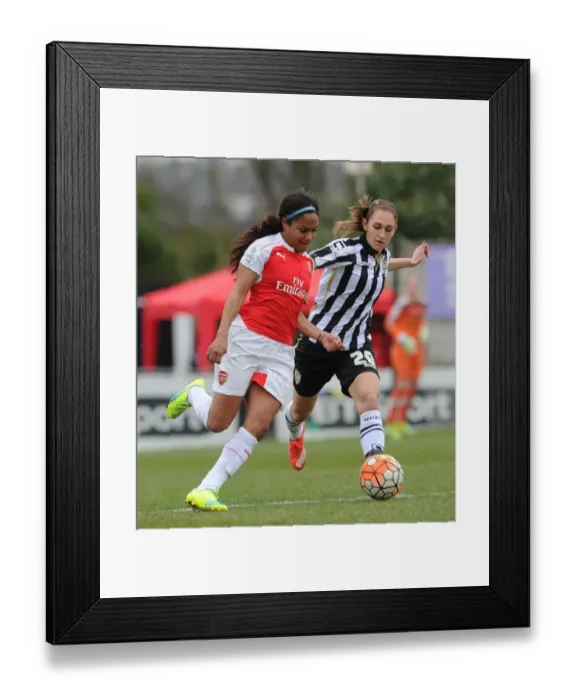 Framed Print : Arsenal and Notts County Ladies Battle in FA Cup Quarterfinals: A Thrilling Penalty Showdown Between Alex Scott and Aileen Whelan Framed Print : Arsenal and Notts County Ladies Battle in FA Cup Quarterfinals: A Thrilling Penalty Showdown Between Alex Scott and Aileen Whelan