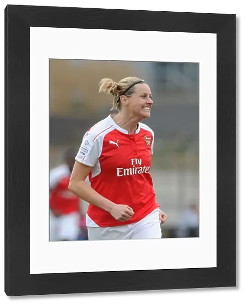 Kelly Smith celebrates scoring Arsenal Ladies 1st goal