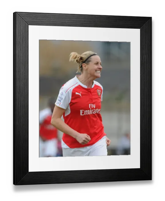 Framed Print : Kelly Smith celebrates scoring Arsenal Ladies 1st goal Framed Print : Kelly Smith celebrates scoring Arsenal Ladies 1st goal