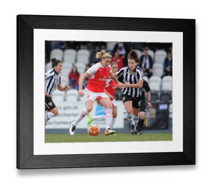 Framed Print : Kelly Smith (Arsenal Ladies) Angharad James (Notts County)