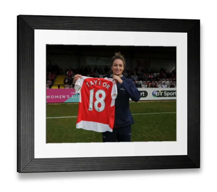 Framed Print : Jodie Taylor (Arsenal Ladies) new signing before the match Framed Print : Jodie Taylor (Arsenal Ladies) new signing before the match