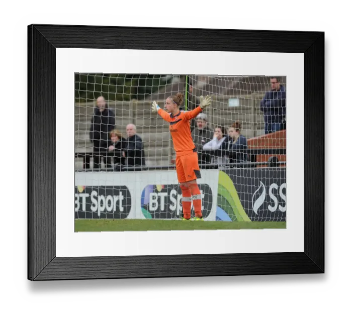 Framed Print : Arsenal Ladies and Notts County Ladies Battle in FA Cup Quarterfinal: Sari van Veenendaal's Dramatic Performance