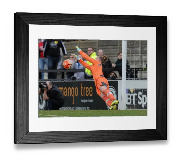 Framed Print : Arsenal's Sari van Veenendaal Saves Penalty in FA Cup Quarterfinals Shootout: Arsenal Ladies 2-2 Notts County Ladies Framed Print : Arsenal's Sari van Veenendaal Saves Penalty in FA Cup Quarterfinals Shootout: Arsenal Ladies 2-2 Notts County Ladies