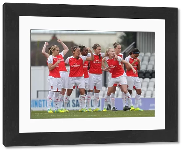 Fara Williams and Leah Williamson (Arsenal Ladies) celebrate during the penalty shoot out
