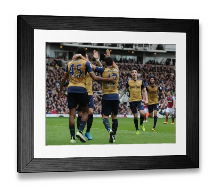 Framed Print : Alexis Sanchez's Brace: Arsenal's Victory Over West Ham United in the 2015-16 Premier League