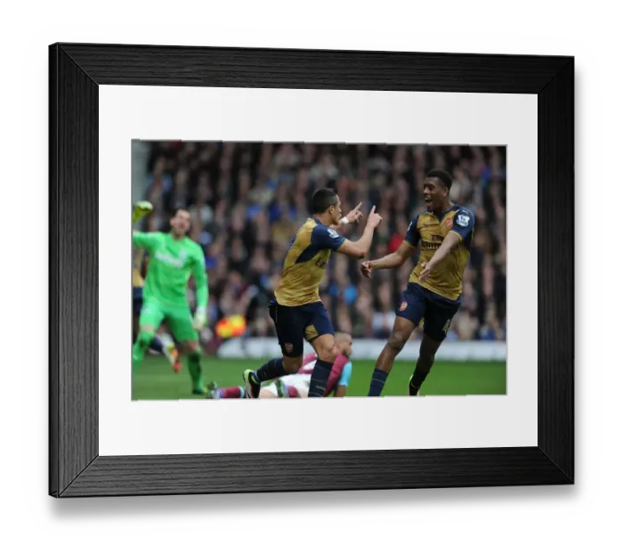 Framed Print : Alexis Sanchez's Brace: Arsenal's Victory over West Ham United in the 2015-16 Premier League