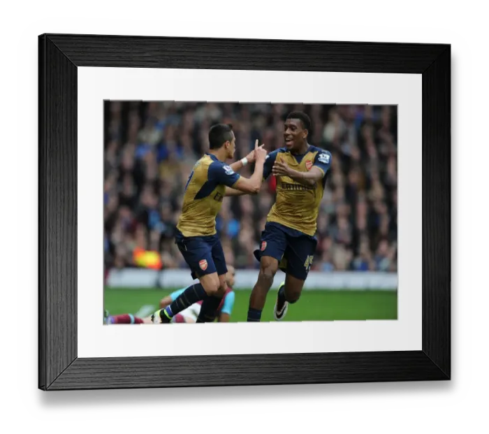 Framed Print : Alexis Sanchez's Brace: Arsenal's Triumph over West Ham United in the 2015-16 Premier League