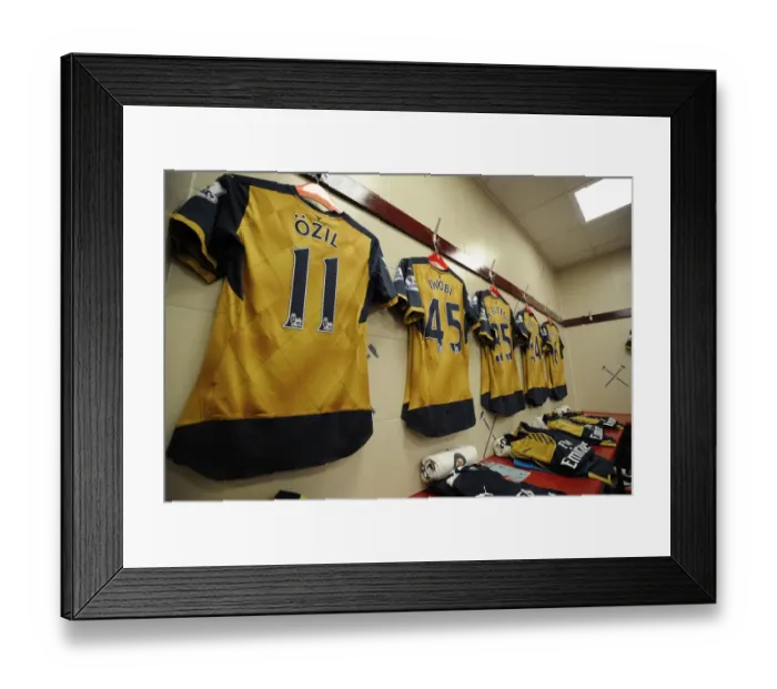 Framed Print : Arsenal Away Changing Room: Gearing Up for West Ham United Showdown (2015-16 Premier League) Framed Print : Arsenal Away Changing Room: Gearing Up for West Ham United Showdown (2015-16 Premier League)