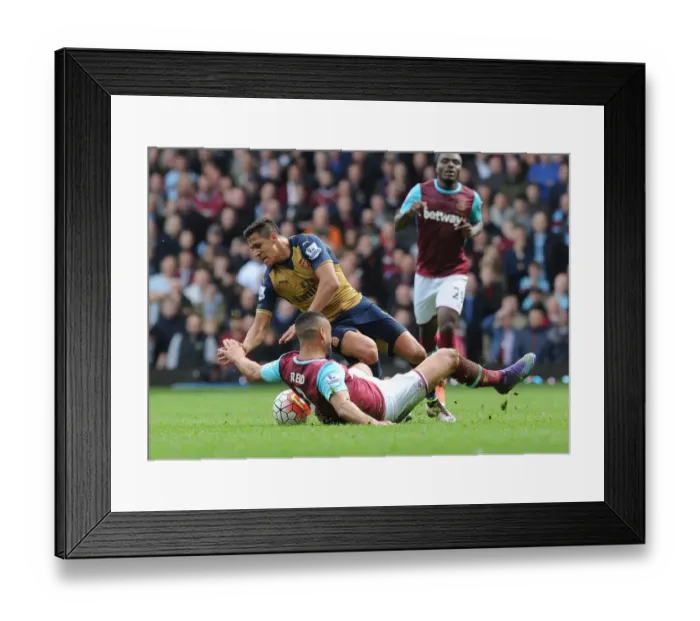 Framed Print : Clash at The Boleyn Ground: West Ham vs. Arsenal, Premier League Battle, 2016