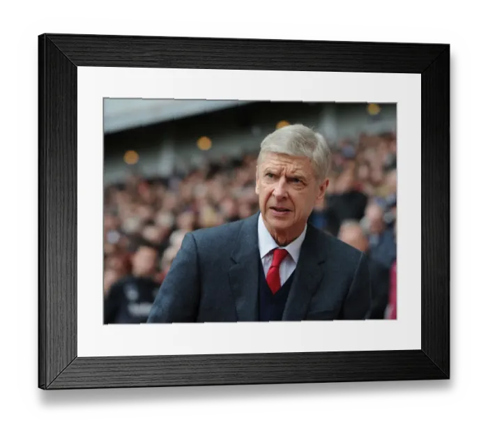 Framed Print : Arsene Wenger: Arsenal Manager at West Ham United vs Arsenal, Premier League 2015-16
