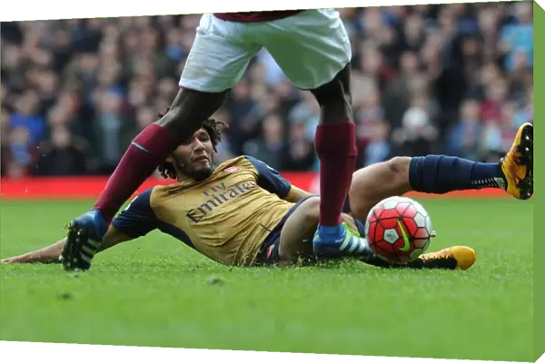 Dramatic 3-3 Draw: Arsenal's Mohamed Elneny at Upton Park vs. West Ham United, Premier League