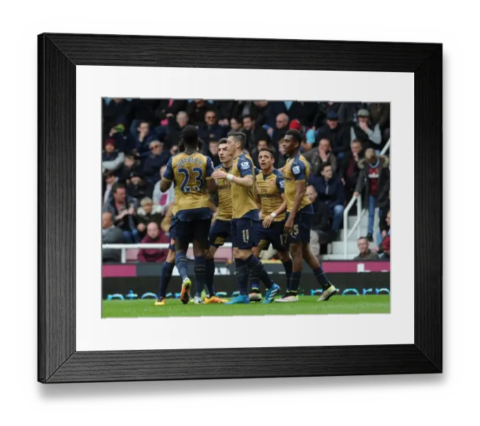 Framed Print : Alexis Sanchez celebrates scoring Arsenals 2nd goal. West Ham United 3: 3 Arsenal Framed Print : Alexis Sanchez celebrates scoring Arsenals 2nd goal. West Ham United 3: 3 Arsenal