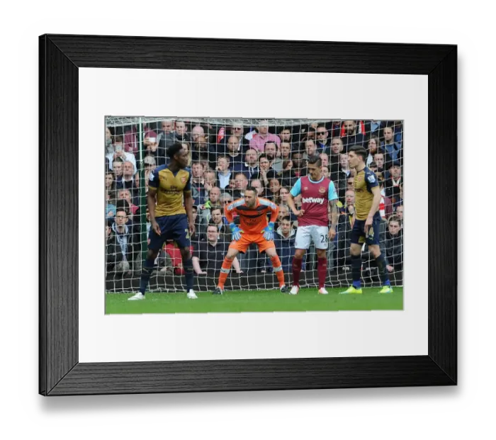 Framed Print : David Ospina (Arsenal). West Ham United 3: 3 Arsenal