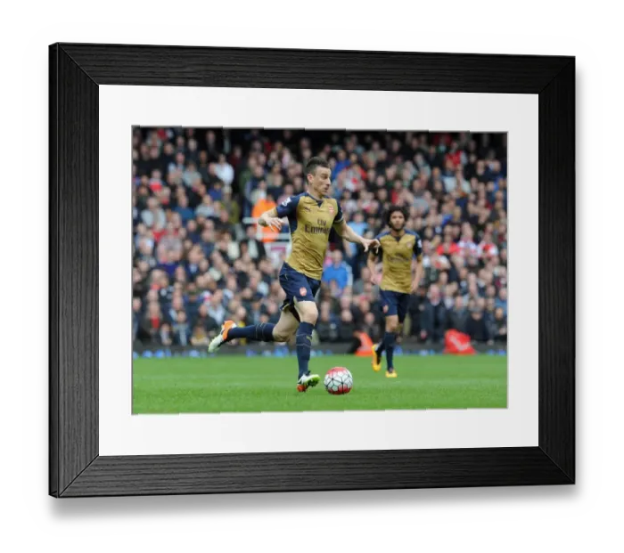 Framed Print : Laurent Koscielny (Arsenal). West Ham United 3: 3 Arsenal. Barclays Premier League Framed Print : Laurent Koscielny (Arsenal). West Ham United 3: 3 Arsenal. Barclays Premier League