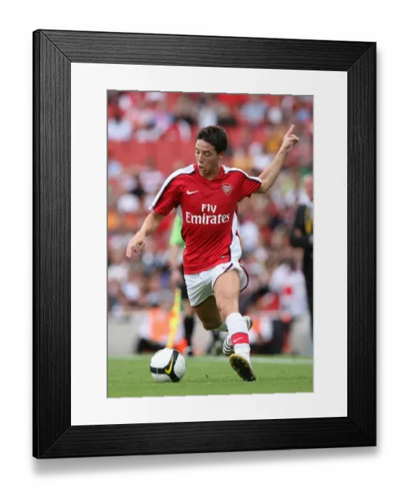 Framed Print : Samir Nasri Scores Against Arsenal for Juventus in 2008 Emirates Cup