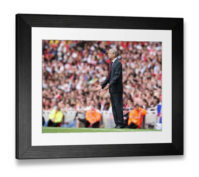 Framed Print : Arsene Wenger: The Moment of Defeat against Juventus at Emirates Stadium, 2008