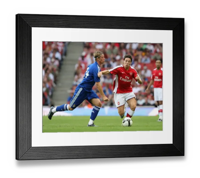 Framed Print : Samir Nasri (Arsenal) Guti (Real Madrid) Framed Print : Samir Nasri (Arsenal) Guti (Real Madrid)
