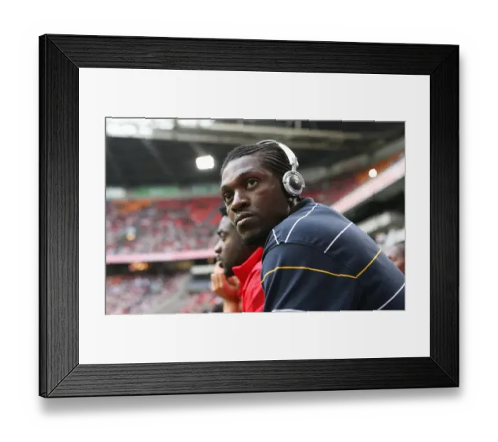 Framed Print : Adebayor's Brilliance: Arsenal's Thrilling 3-2 Win Over Ajax, Amsterdam Tournament 2008