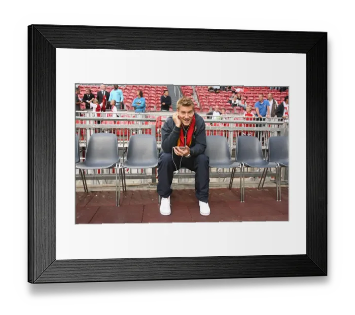 Framed Print : Nicklas Bendtner's Game-Winning Performance: Arsenal's 3-2 Victory Over Ajax, Amsterdam Tournament, 2008