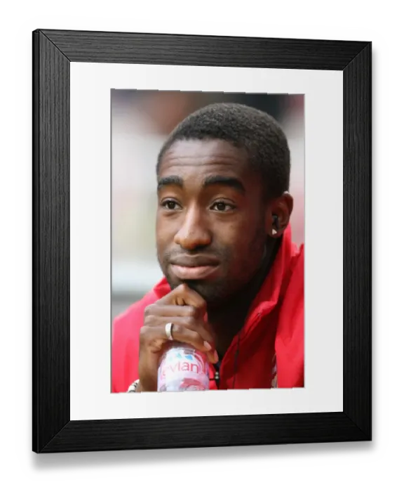 Framed Print : Johan Djourou: Defending for Arsenal Against Ajax in the Amsterdam Tournament, 2008 Framed Print : Johan Djourou: Defending for Arsenal Against Ajax in the Amsterdam Tournament, 2008