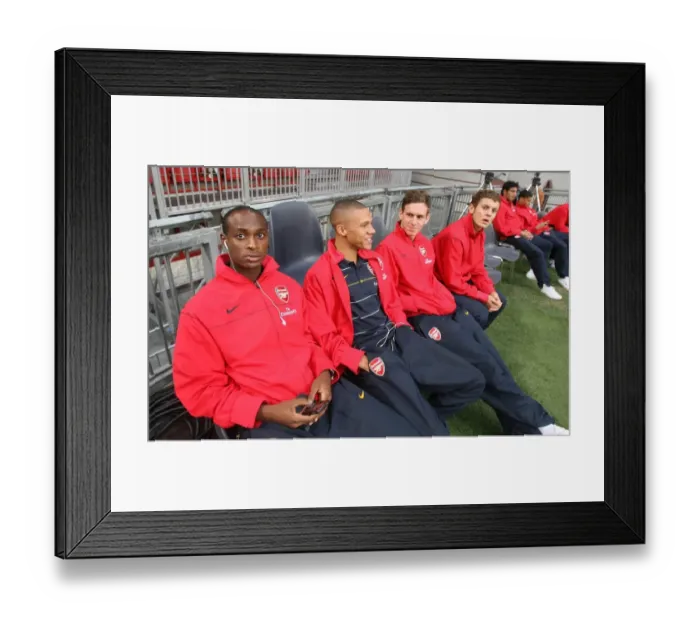 Framed Print : Justin Hoyte, Kieran Gibbs, Mark Randall and Jack Wilshere (Arsenal)
