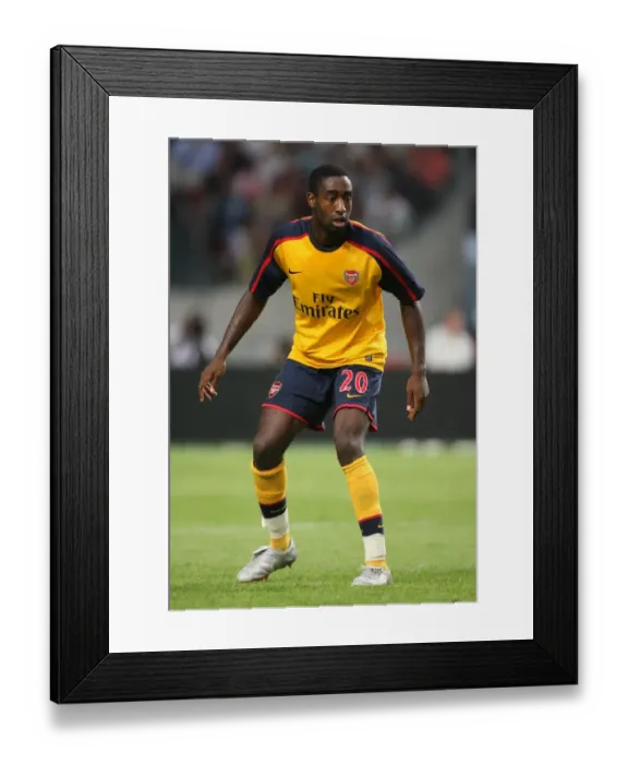 Framed Print : Johan Djourou in Action for Arsenal against Seville at the Amsterdam Tournament, 2008