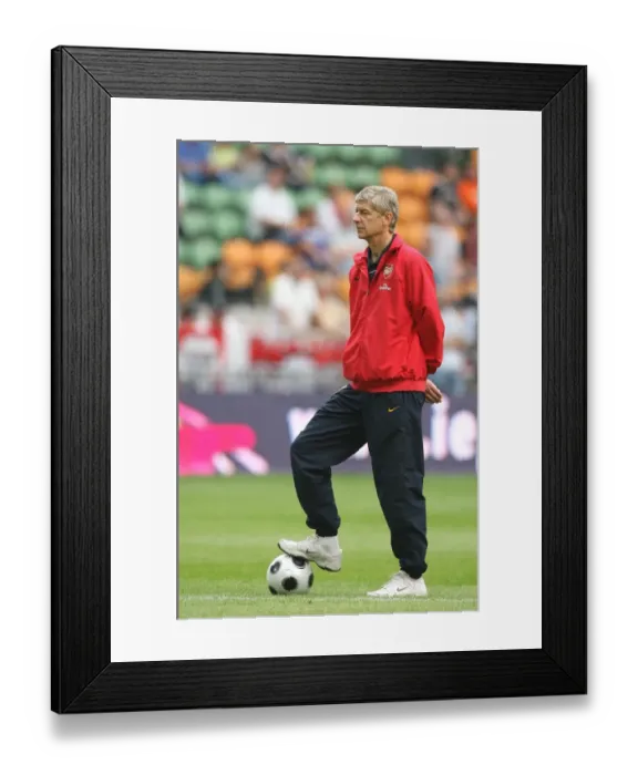 Framed Print : Arsene Wenger Faces Off Against Seville: The Amsterdam Tournament Showdown, 2008