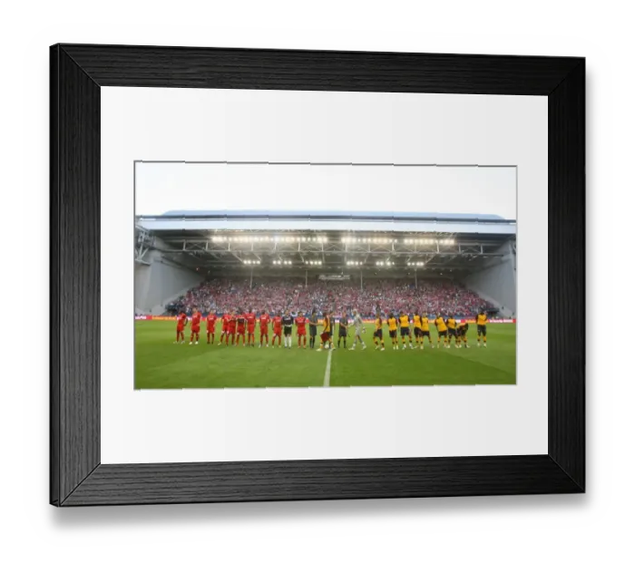 Framed Print : Arsenal and FC Twente line up before the match Framed Print : Arsenal and FC Twente line up before the match