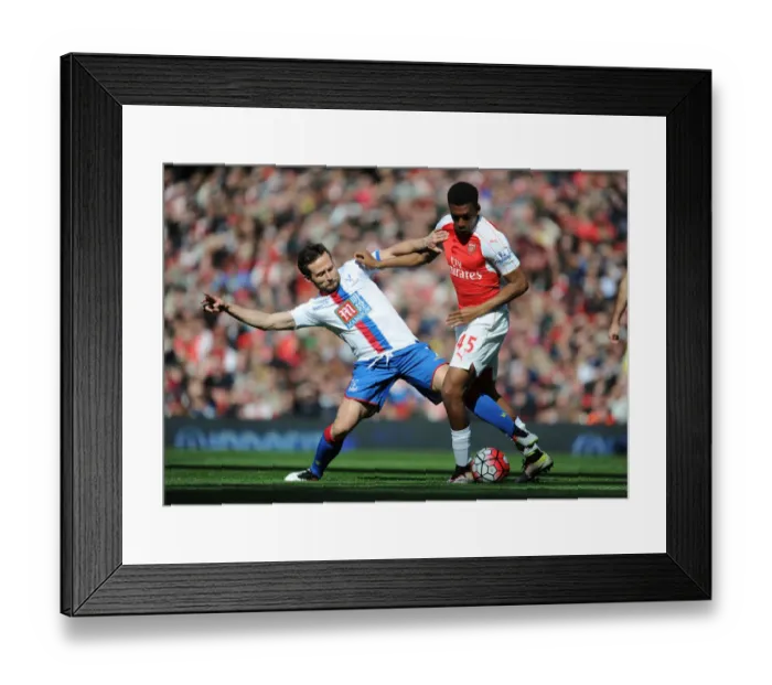 Framed Print : Intense Rivalry: Iwobi vs. Cabaye Clash in Arsenal vs. Crystal Palace Premier League Showdown
