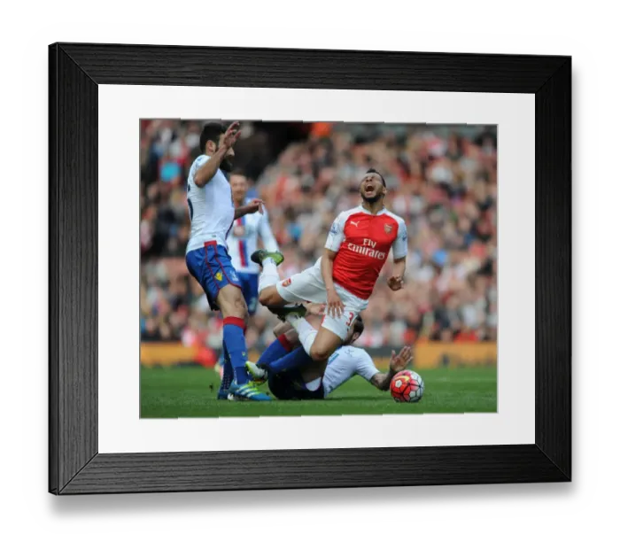 Framed Print : Coquelin vs. Jedinak: Intense Rivalry Unfolds in Arsenal vs. Crystal Palace Clash, April 2016 Framed Print : Coquelin vs. Jedinak: Intense Rivalry Unfolds in Arsenal vs. Crystal Palace Clash, April 2016