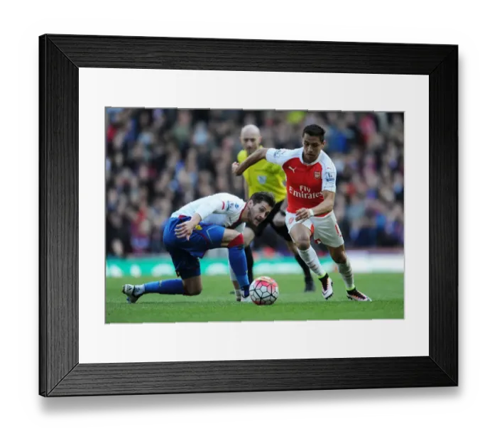 Framed Print : Alexis Sanchez's Thrilling Sprint Past Joel Ward in Arsenal's Premier League Victory